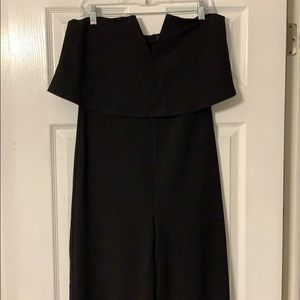 Black strapless jumpsuit
